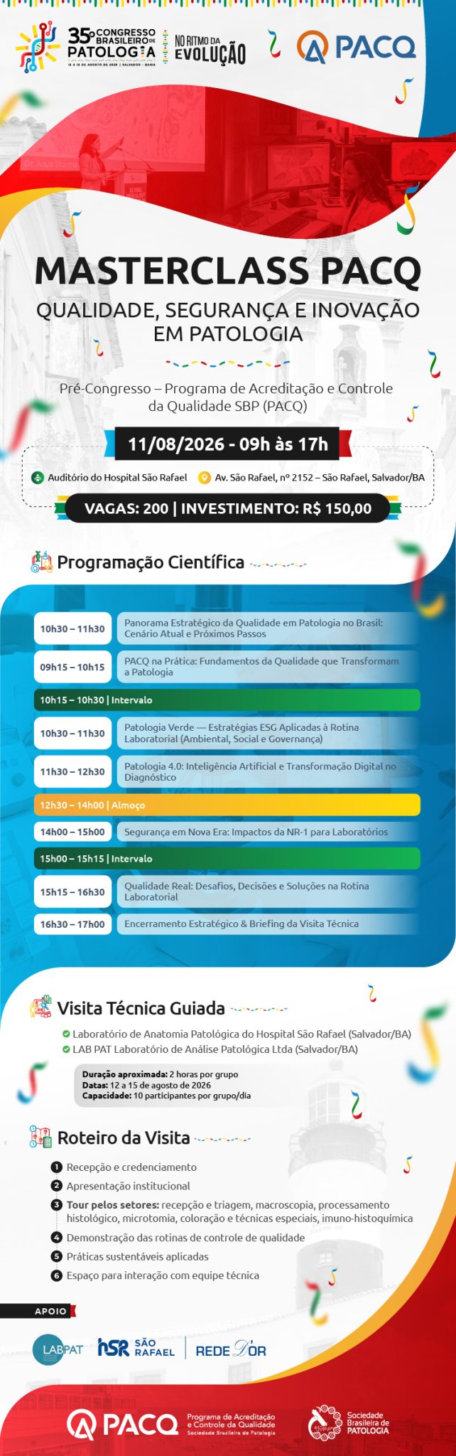 Pacq Unit MASTERCLASS PACQ: QUALIDADE, SEGURANÇA E INOVAÇÃO EM PATOLOGIA ...